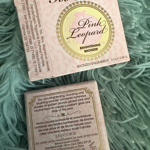 Vintage Too Faced Pink Leopard Brightening Powder Bronzer - sample/travel size - Picture 3 of 3